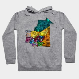 Spirograph Patterned regions of Mauritania map Hoodie